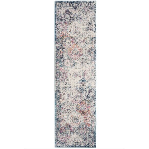 SAFAVIEH‎ Madison Collection MAD611N Teal Blue / Grey Rug - Picture 1 of 3
